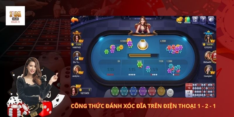 Công thức đánh xóc đĩa trên điện thoại 1 - 2 - 1