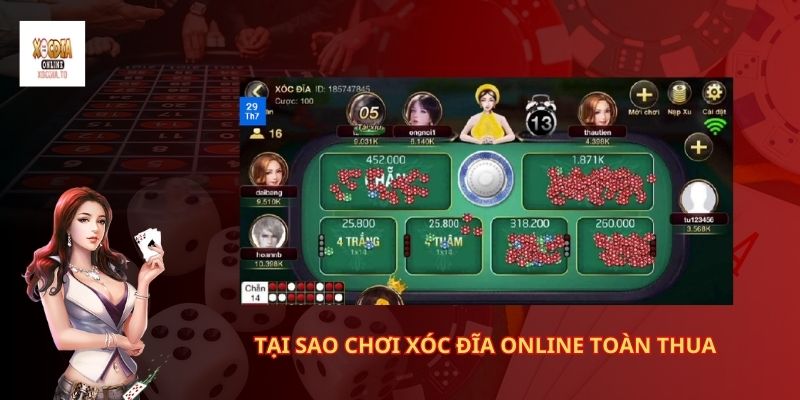 Tại sao chơi xóc đĩa online toàn thua